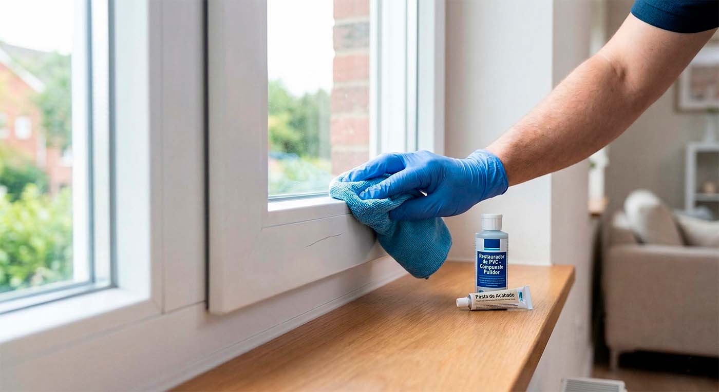 Guía reparar aranazos marcos pvc barniz